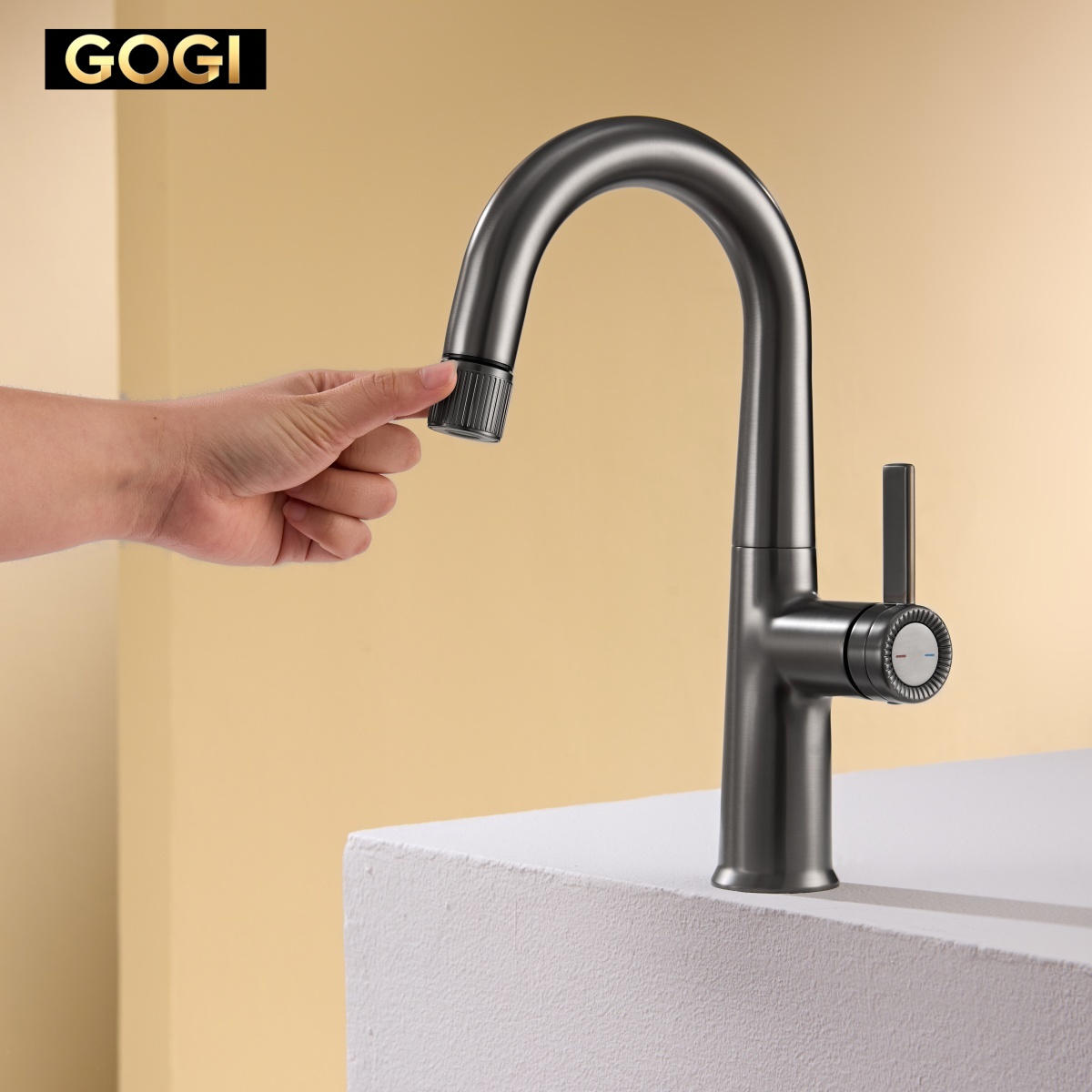 GOGI Solid Brass Gun Gray Pull - огляд і ціна Basin Mixer Cartridge